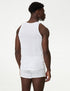 3pk Pure Cotton Classic Sleeveless Mesh Vests